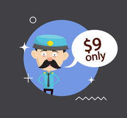 Funny Policeman Cop - with price
