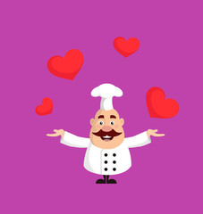 Fat Funny Chef - Presenting Hearts