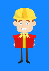 Engineer Builder Architect - Presenting a Gift Box