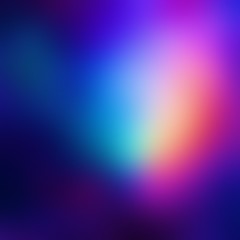 Exclusive pink, blue, yellow, purple gradient illustration. Disco party spectral blurred texture. Aurora boreal night empty background. Dark iridescent abstraction.  - obrazy, fototapety, plakaty