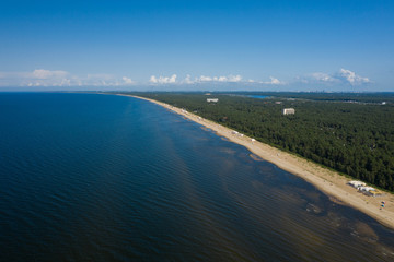 Beautiful landscape. Baltic sea coastline. View from above.
