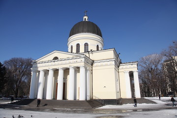 Fototapeta na wymiar Nativity Cathedral in Kishinev Moldova