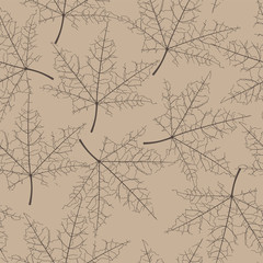 beautiful autumn leaves seamless pattern