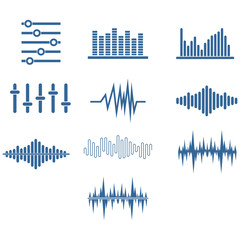 sound wave icon vector design symbol