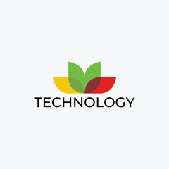 Abstract technology logo template. Colorfull, Gradient.