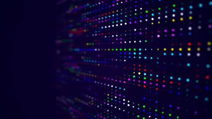 Abstract digital background. Big data code matrix. 3d rendering.
