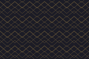 An elegant golden light abstract seamless pattern on a dark background