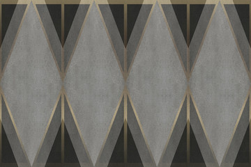 stylish golden line pattern on grey concrete