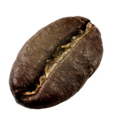 Obraz premium coffee beans roasted close - up macro isolated on white background
