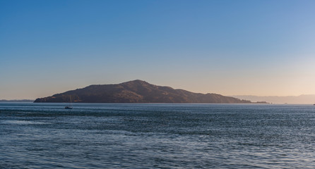 Angle Island in the San Francisco bay in the early morning