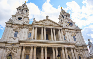 Main facade of St Paul's Cathedral, London, United Kingdom
