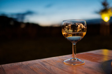 Weinglas zu Weihnachten