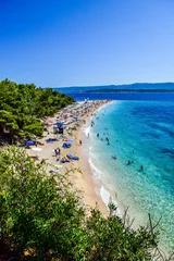 Foto op Plexiglas Gouden Hoorn strand, Brac, Kroatië Zlatni Rat-strand (Gouden Hoorn), Bol-stad, Brac-eiland, Kroatië.