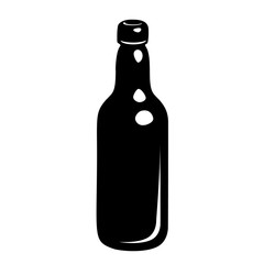 Bottle of medicine with cap simple style icon.