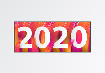 happy new year 2020. 2020 New Year on colorful background