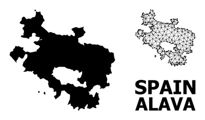 Obraz premium Solid and Wire Frame Map of Alava Province