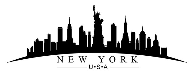 New York city silhouette - for stock