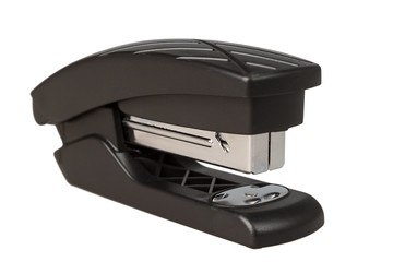 office stationery stapler closeup isolated on white background