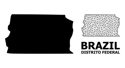 Solid and Carcass Map of Brazil - Distrito Federal