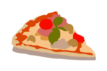 piece of pizza vector illustration