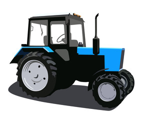 tractor realistic vector illustration isolated