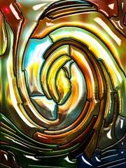 Gordijnen Acceleration of Spiral Color © agsandrew