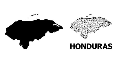 Solid and Mesh Map of Honduras