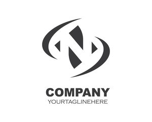 n letter logo icon illustration vector