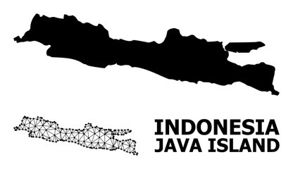 Solid and Network Map of Java Island