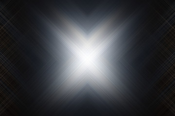 Symmetrical light rays crossing each other under 45 degree angle. Background for website, phone application, creative projects.