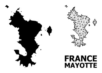 Solid and Network Map of Mayotte Islands