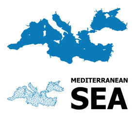 Solid and Carcass Map of Mediterranean Sea