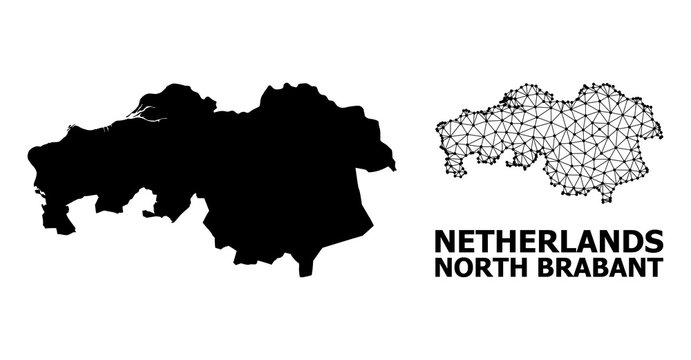 Solid and Mesh Map of North Brabant Province