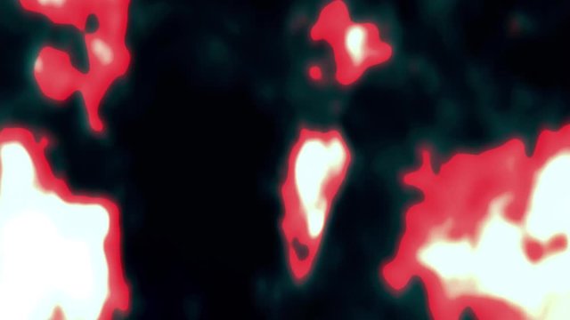 Misty dark green and red fire like effect with a black background.