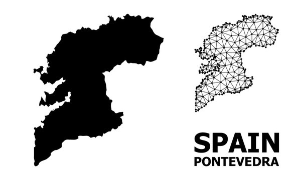 Solid And Carcass Map Of Pontevedra Province