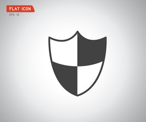 logo security company. vector emerald shield for protection, vector illustration