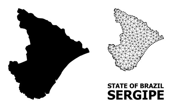 Solid and Wire Frame Map of Sergipe State