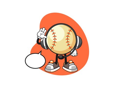Baseball costumer cervices cartoon. Mascot Character vector.