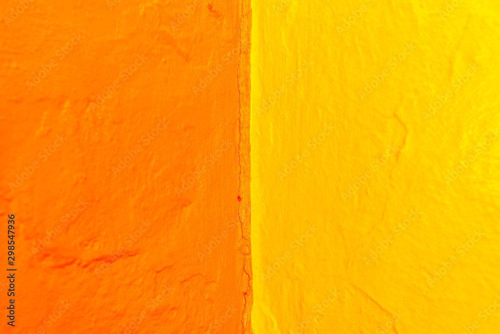Wall mural abstract background of variable geometry and intense yellow and blue colors.