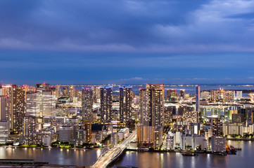 Fototapeta na wymiar 東京都港区汐留から見た東京の夜景