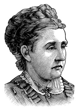 Julia Ward Howe, vintage illustration