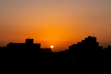 Golden Sunset in Jerusalem Silhouette- The Holy Land