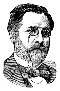 Louis Pasteur, vintage illustration