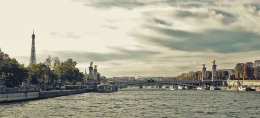 Fototapeta premium PARIS SEINE PONT ILE DE LA CITE ILE SAINT LOUIS