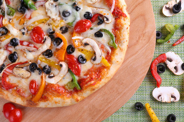 pizza with salami