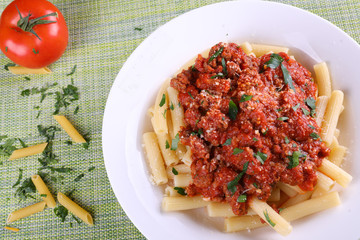 spaghetti with meatballs