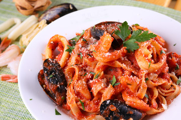 pasta with shrimps