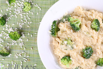 risotto with broccoli