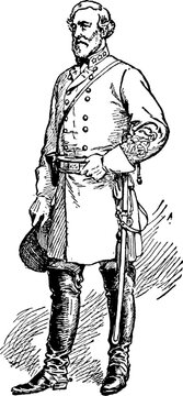 Robert E. Lee, vintage illustration