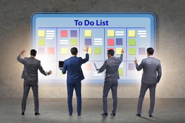 Concept of to do list with businessman